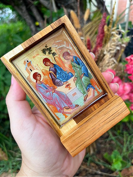 Mini ícone resinado - Santissima Trindade II