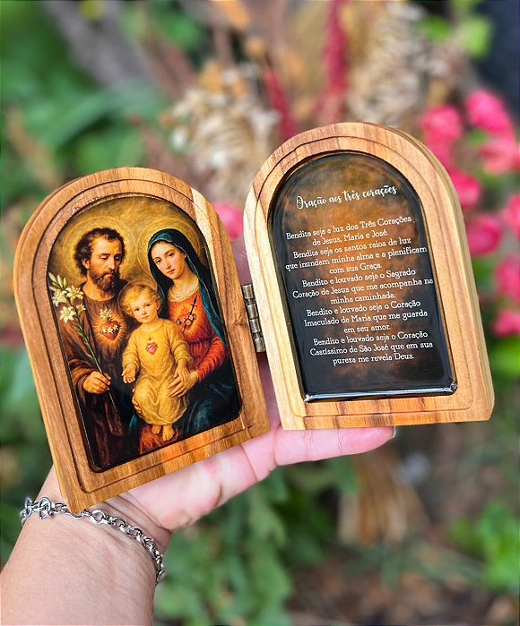 Mini Diptico - Trio de Corações