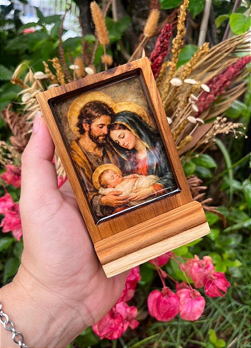 Mini ícone resinado - Sagrada Família II
