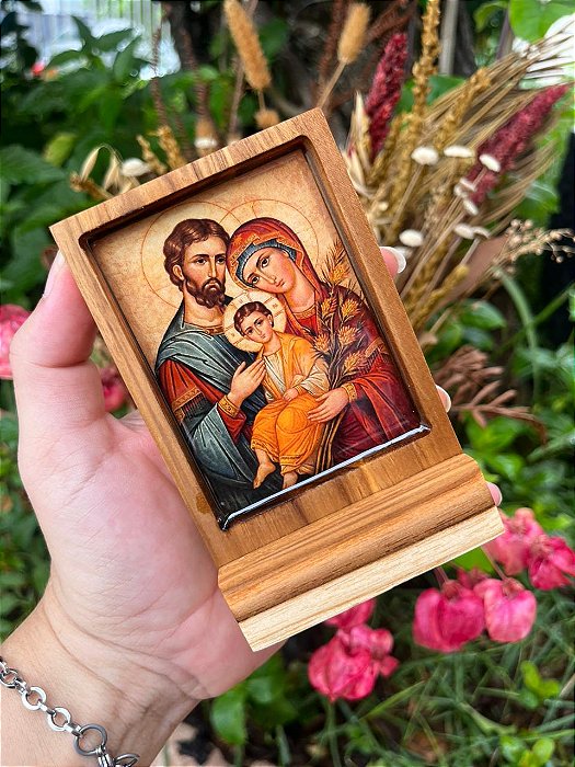 Mini ícone resinado - Sagrada Família III