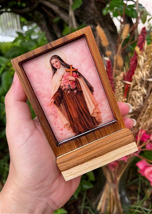 Mini ícone resinado - Santa Teresinha do Menino Jesus