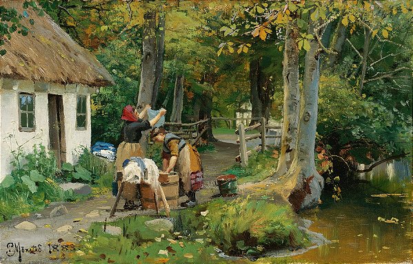 Dia de Lavar Roupa (1883) - Peder Mørk Mønsted