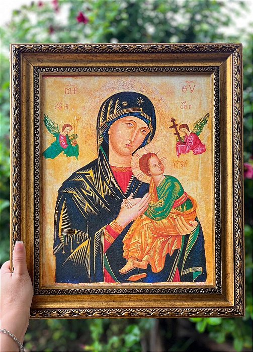 Quadro Perpétuo Socorro em tela canvas