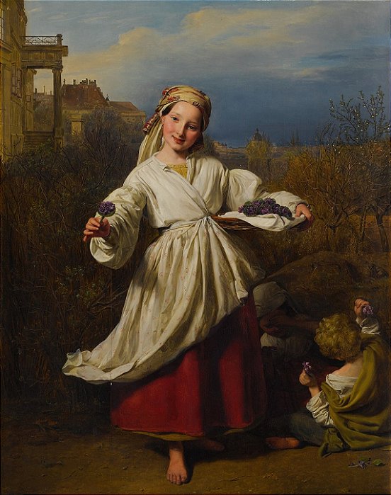 A Vendedora de Flores (1846)- Ferdinand Georg Waldmüller