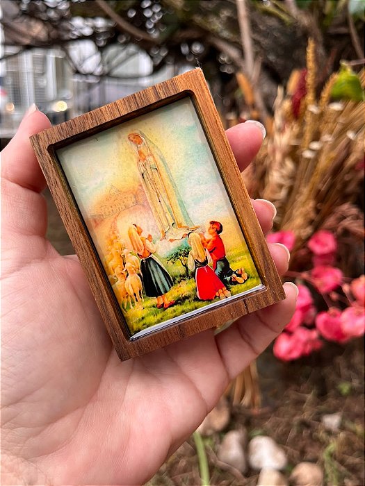 Mini ícone resinado - Nossa Senhora de Fátima
