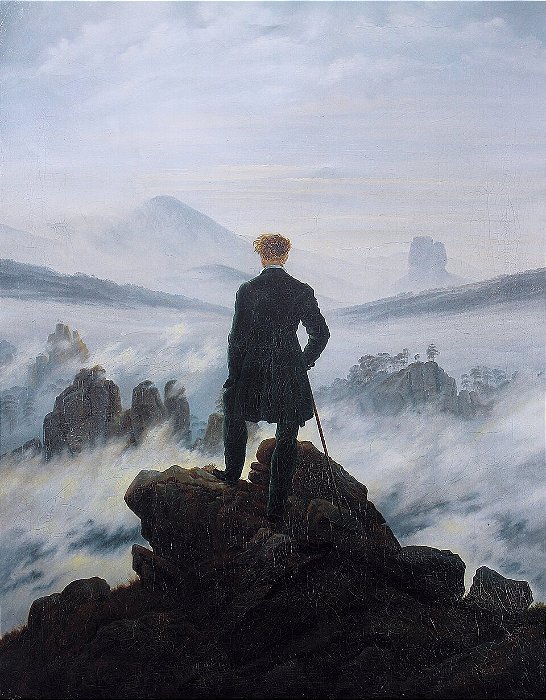 O Viajante sobre o Mar de Névoa - Caspar David Friedrich