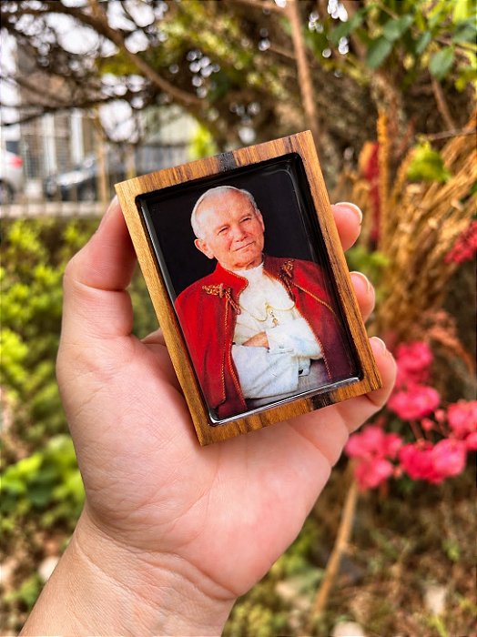Mini ícone resinado - São João Paulo II