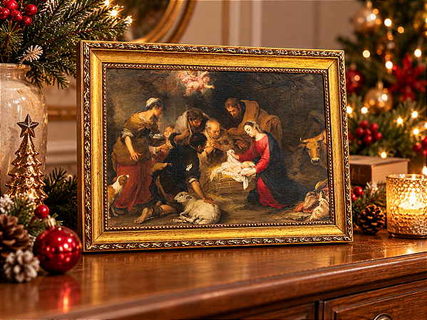 Quadro de Natal - Adoração dos pastores