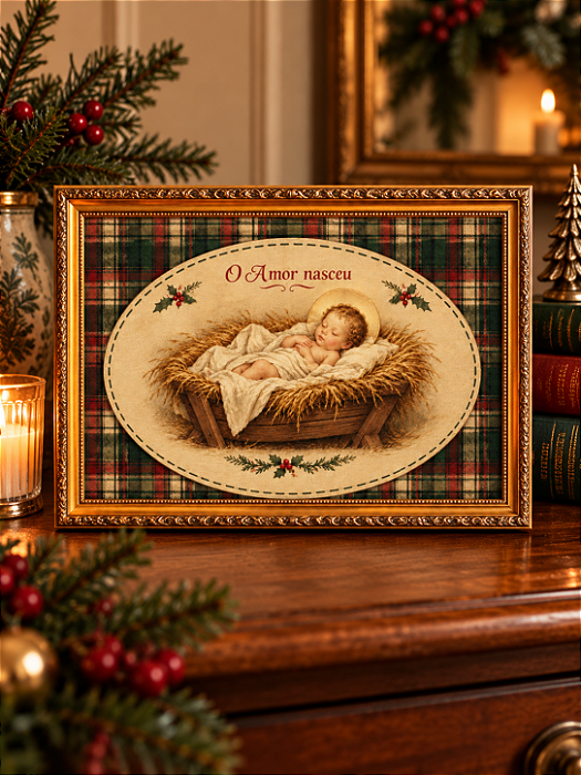 Quadro de Natal - O Amor nasceu