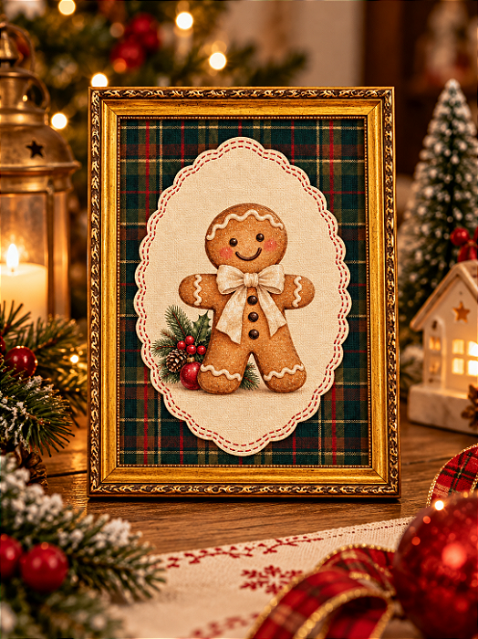 Quadro de Natal - Biscoito