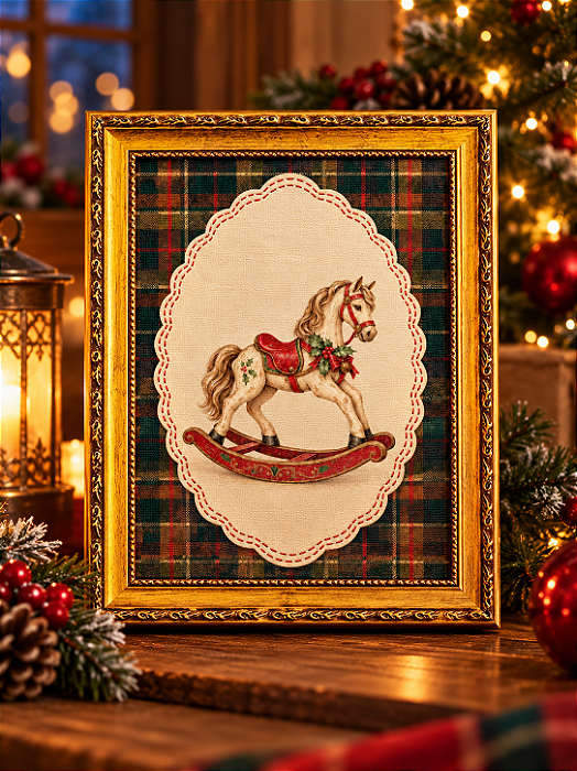Quadro de Natal - Cavalinho