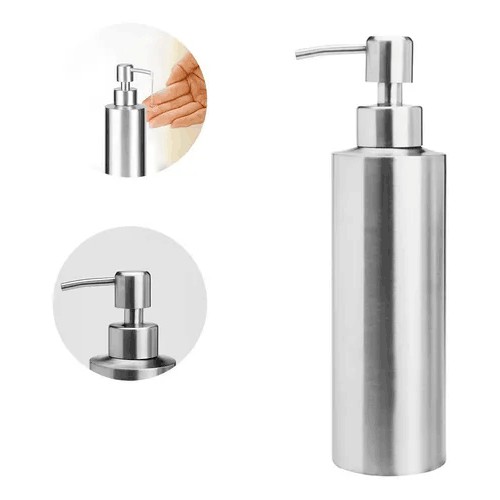 Dispenser Em Inox Para Sabonete Líquido Detergente 350ML