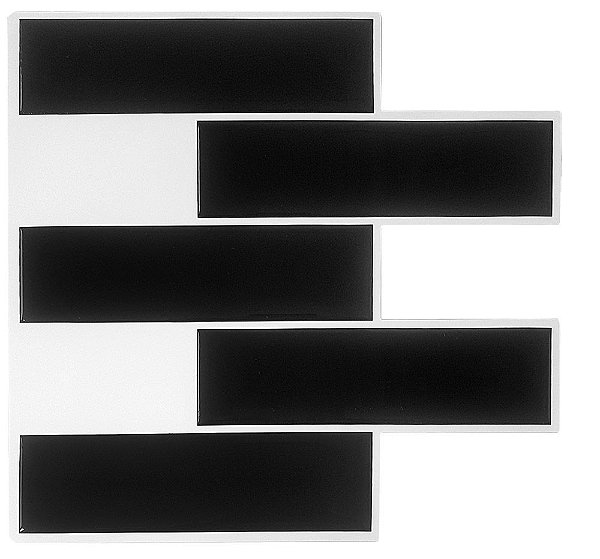 Revestimento Autoadesivo Resinado - Subway Black Tiles Duo