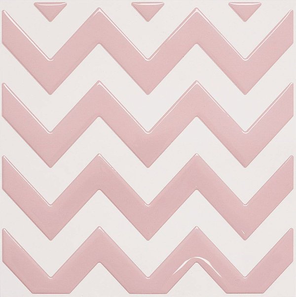 Revestimento Autoadesivo Resinado - Chevron Baby Pink