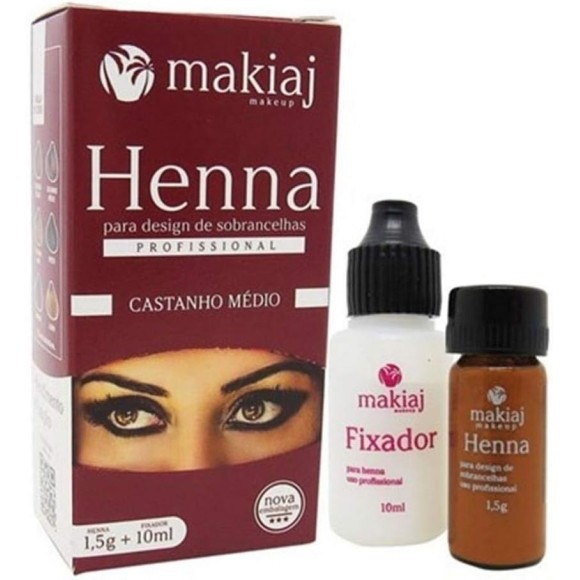 HENNA CASTANHO MÉDIO -MAKIAJ