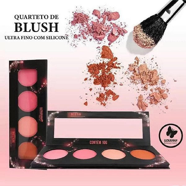 Quarteto de Blush Ultrafino Com Silicone Ludurana B00219