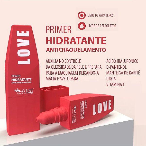 Primer Facial Hidratante Anticraquelamento Max Love