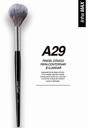 Pincel A29 profissional cônico para contornar e iluminar Macrilan – Linha Max