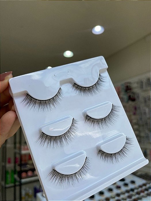 cartela de cilios com 3 PARES 6D-F024