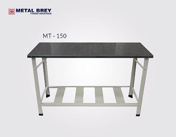 Mesa de Trabalho 1,50 m x 0,60 m ( MT 150 ) ESTRUTURA AÇO PINTADO Metal Brey