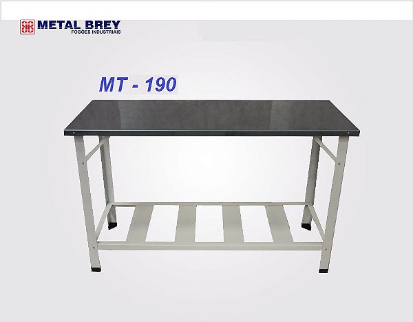 Mesa de Trabalho 1,90 m x 0,80 m ( MT 190 ) ESTRUTURA AÇO PINTADO Metal Brey