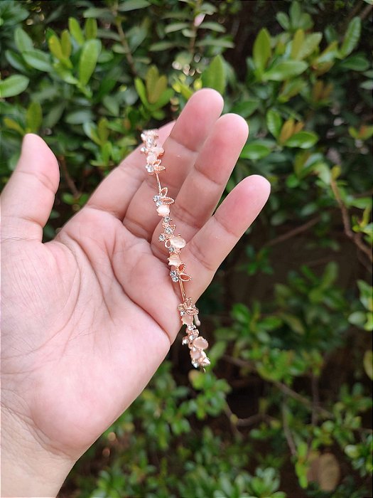 Tiara para Cabelo Rose com Pedraria