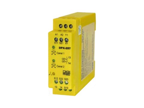 DPX 257 T158 RELÉ DE SEGURANÇA PARA COMANDO BIMANUAL 24VCA/VCC DIGIMEC