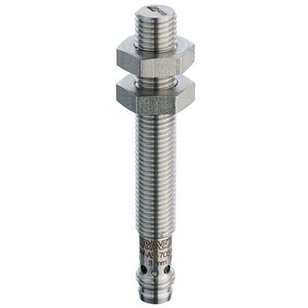 DW-AS-703-M8-001 SENSOR INDUTIVO FULL INOX FACEADO M8 3MM 3P PNP NA SAIDA A CONECTOR CONTRINEX