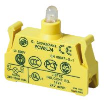 PCW5L24 BLOCO DE CONTATO COM LED BRANCO 24V GIOVENZANA