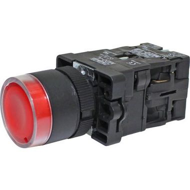 P20IGR-R-1C PULSADOR ILUMINADO 22MM PLÁSTICO 220V NA+ NF VERMELHO I23241 METALTEX