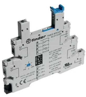 93.21.0.024 BASE TEMPORIZADA PARA TRILHO 35MM PARA RELÉ SÉRIE 34 FINDER