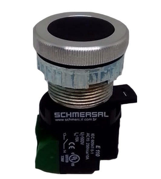 SPB3/01 + E110 BOTÃO ACOPLADO SERIE PESADA PRETO 12206201 SCHMERSAL