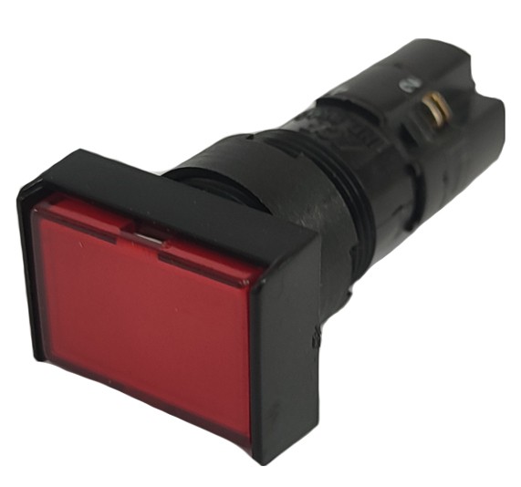 LU001/13 BOTÃO 16MM RETANGULAR FACEADO IMPULSO 1NA+1NF VERMELHO 11600113 SCHMERSAL