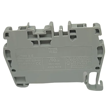 BTWI 2,5 BORNE CONECTOR DE PASSAGEM 24A PUSH-IN CINZA 11992035 WEG