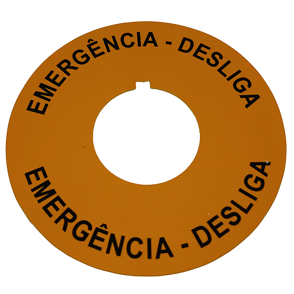 APE PLAQUETA EMERGÊNCIA-DESLIGA AMARELA 10045238 WEG