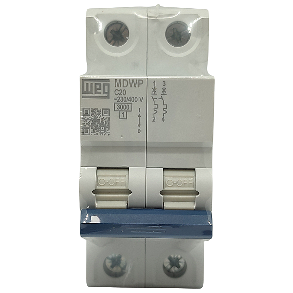 MDWP-C20-2 MINI DISJUNTOR CURVA C 20A 2 PÓLOS 15265723 WEG