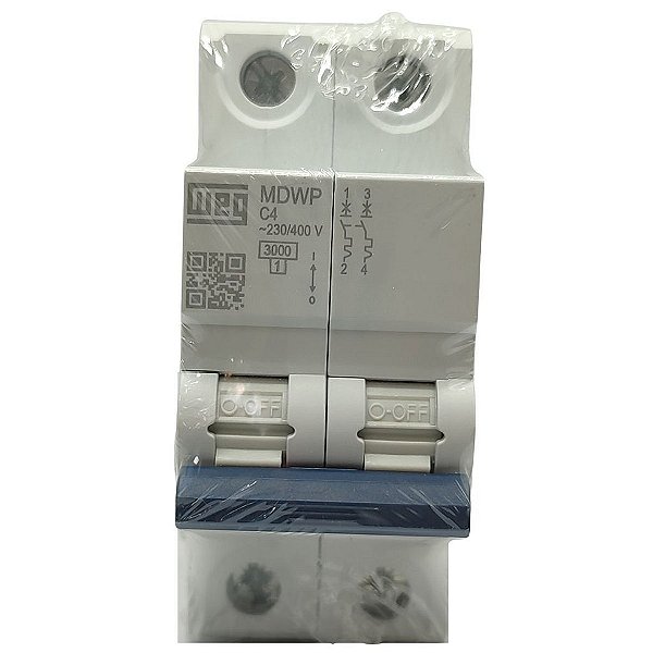 MDWP-C4-2 MINI DISJUNTOR CURVA C 2 PÓLOS 4A 15265718 WEG