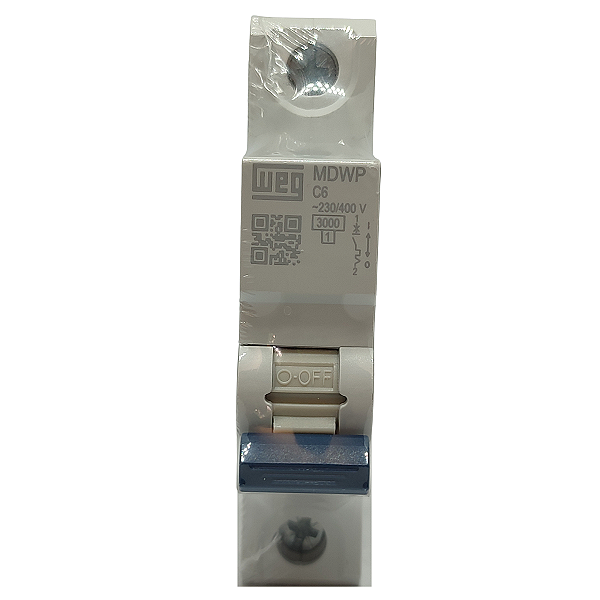 MDWP-C6-1 MINI DISJUNTOR CURVA C 1 PÓLO 6A 15265637 WEG