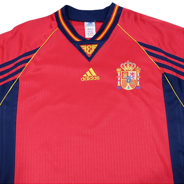 Camisa Espanha Home Adidas 1998 99 G Www Soccercollective Com Br