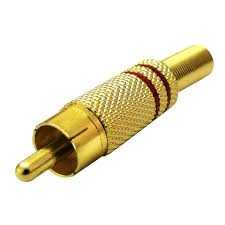 Conector rca dourado 4mm hyx 215