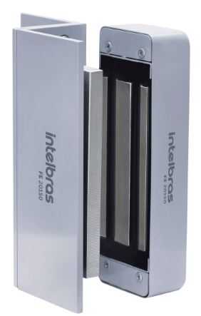 Fechadura eletroima intel fe 20150 prata s  sensor