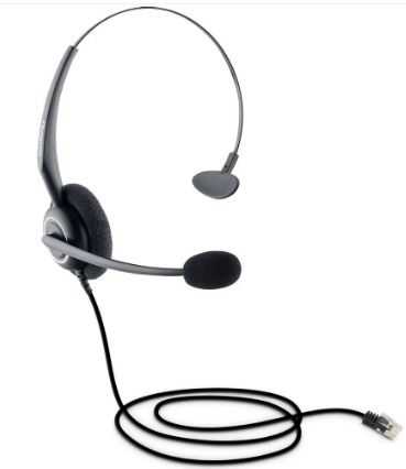 Fone ouvido headset intelbras chs 55 rj9
