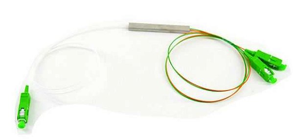 Plc splitter 1x2 min type steel tube 0.9mm fiber 1.5m with s conc sc apc