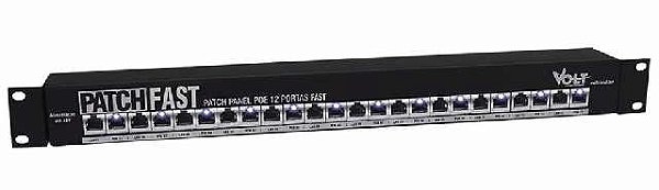 Volt patch panel 12 portas ate 48v fast