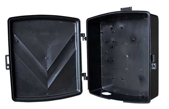 Caixa hermetica volt preta quadrada mod. 003