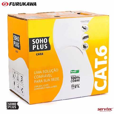 Cabo rede cat6e azul sohoplus 4 pares cx c 305m