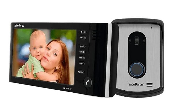 Modulo interno video porteiro intelbras iv 7010 hf hd preto