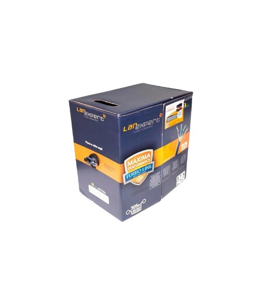 Cabo rede cat5e azul bluecom 4 pares 305m bluecom no metro lan expert