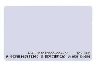 Cartao de acionamento rfid 125 khz th2000 intelbras