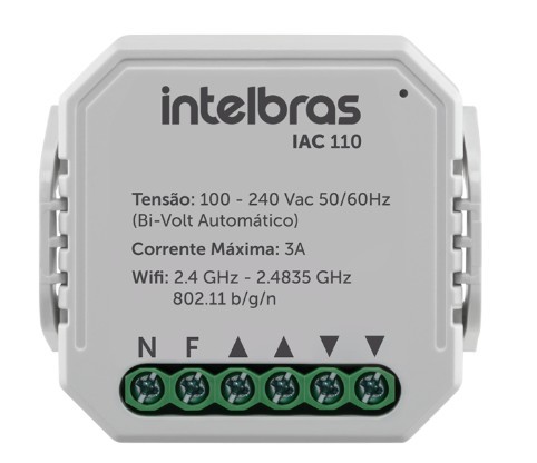 Automacao acionador wifi intelbras de cortinas iac 110